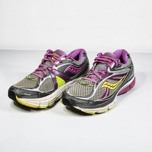 Saucony Omni 12 10206-2 Women"s Gray Purple Running Training Shoes Size 9.5